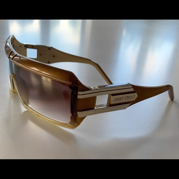 Jimmy Choo Sheild Sunglasses Spark/S NSZJ5 Gold - Picture 5 of 13